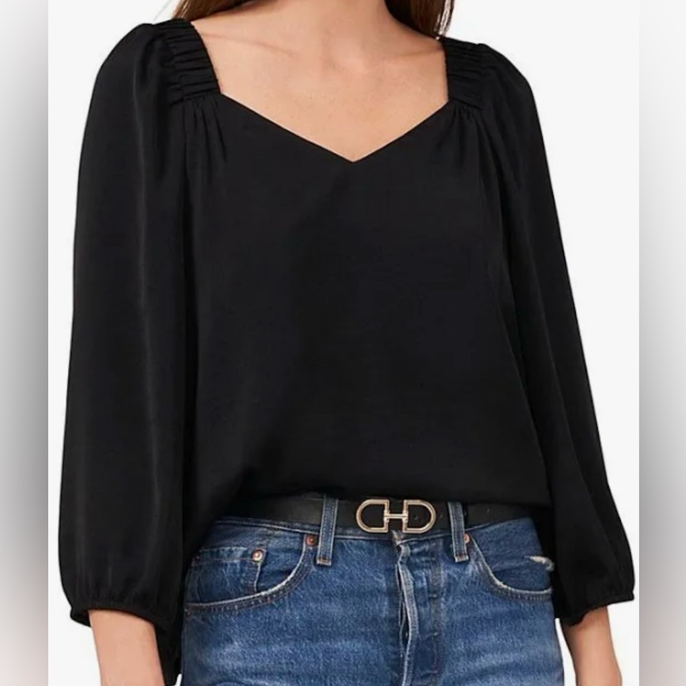 Vince Camuto Sweetheart Top Sz Med Navy